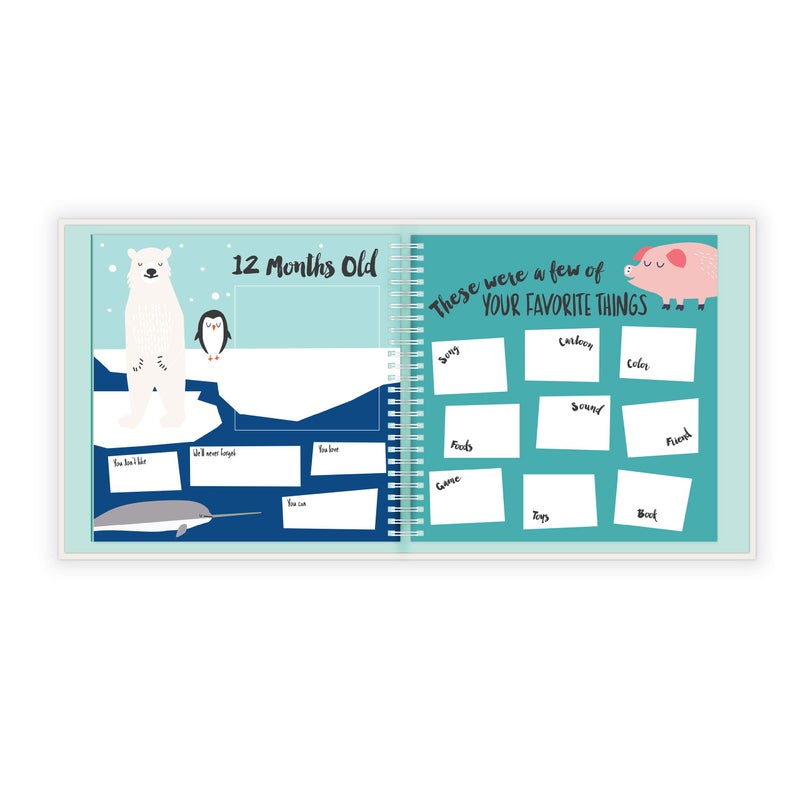 Lucy Darling Little Animal Baby Memory Book - First 5 Years Keepsake Journal & Photo Album for Baby Boy/Girl, Gender-Neutral Milestone Book, Thoughtful Gift for New Moms - Image 4